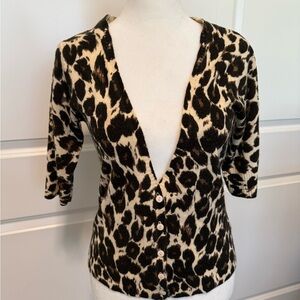 Womens Animal Print Cardigan